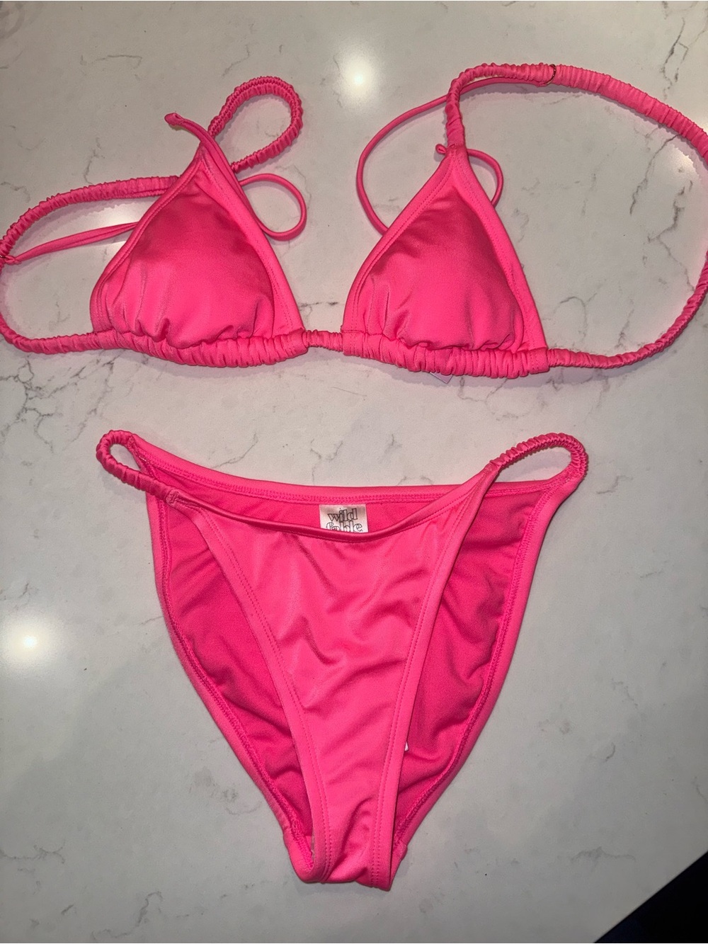 Size Small wild fable Hot Pink Triangle Bikini Set Girl’s Weekend Honeymoon